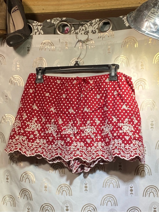wild fable Pants - wild fable Red Polka Dot Lace-Trim Skort